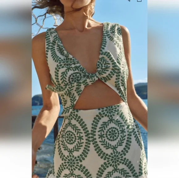 Zara Eyelet Low Back Dress - Picture 5 of 7